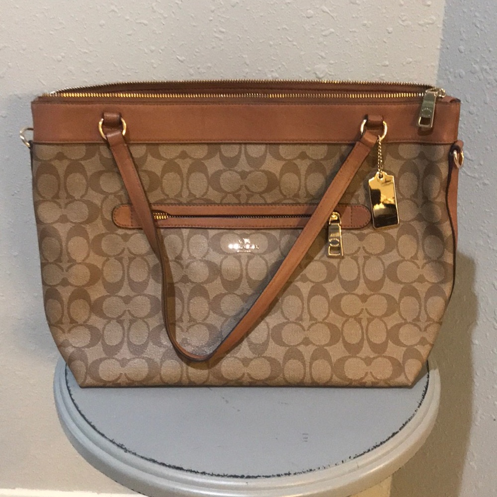 Coach leather tote